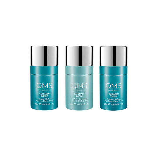 QMS Care System Collagen + Exfoliant Set Strong 3×30ml