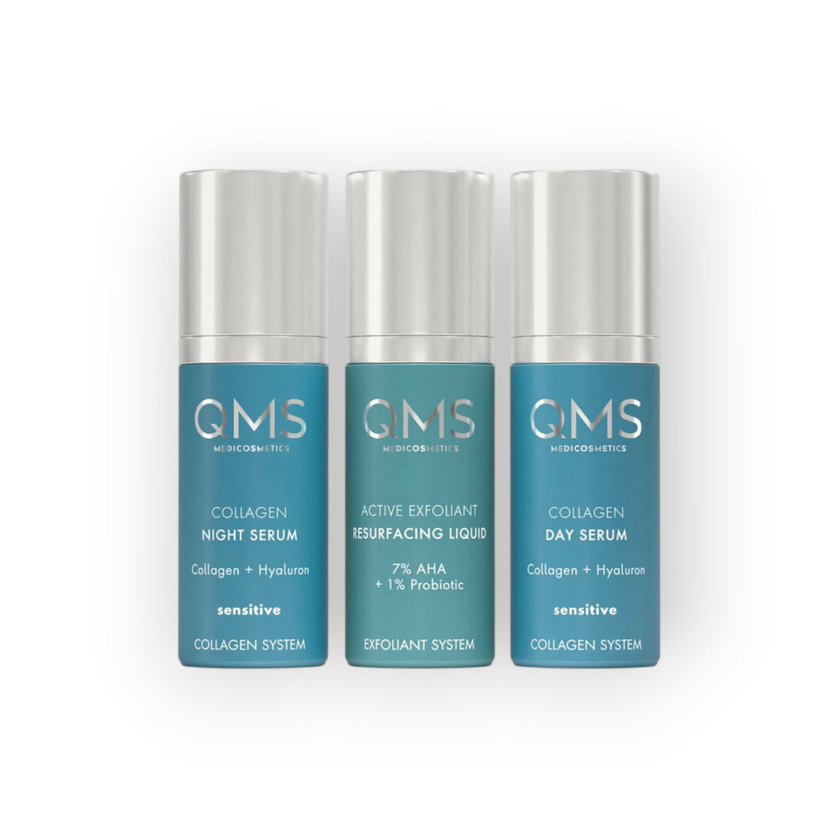 QMS Day & Night 3-Step Core Routine Set Sensitive 3×30ml