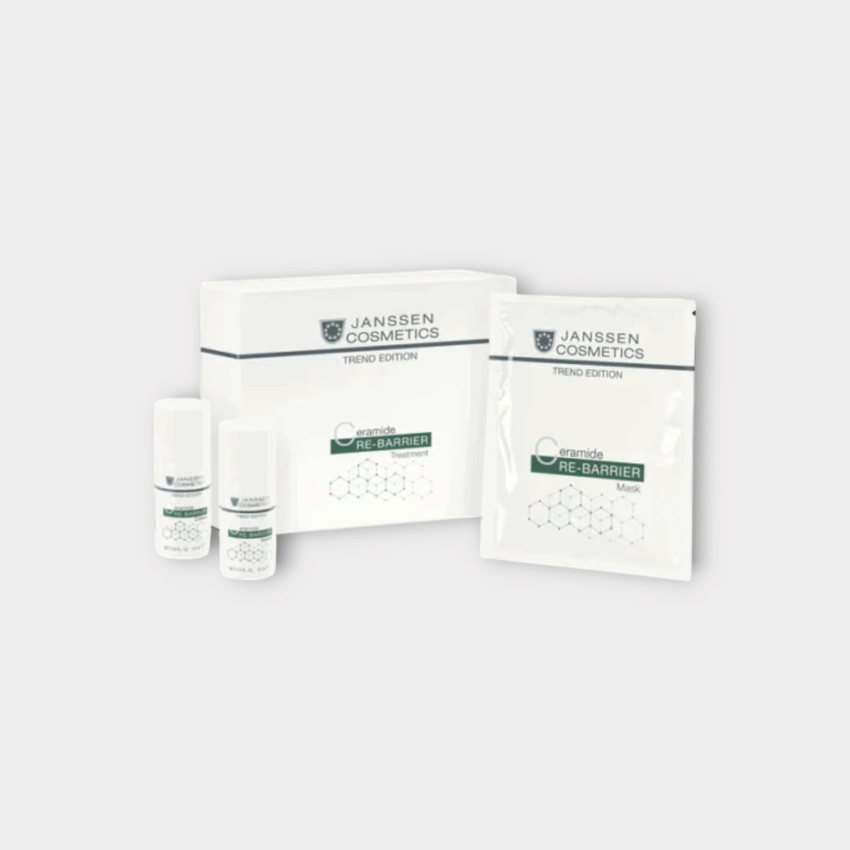 Ceramide RE-BARRIER Treatment Ceramide Re-Barrier Serum – 15 ml Ceramide Re-Barrier Cream – 15 ml Ceramide Re-Barrier Sheet Mask – 5 tk 1 tk