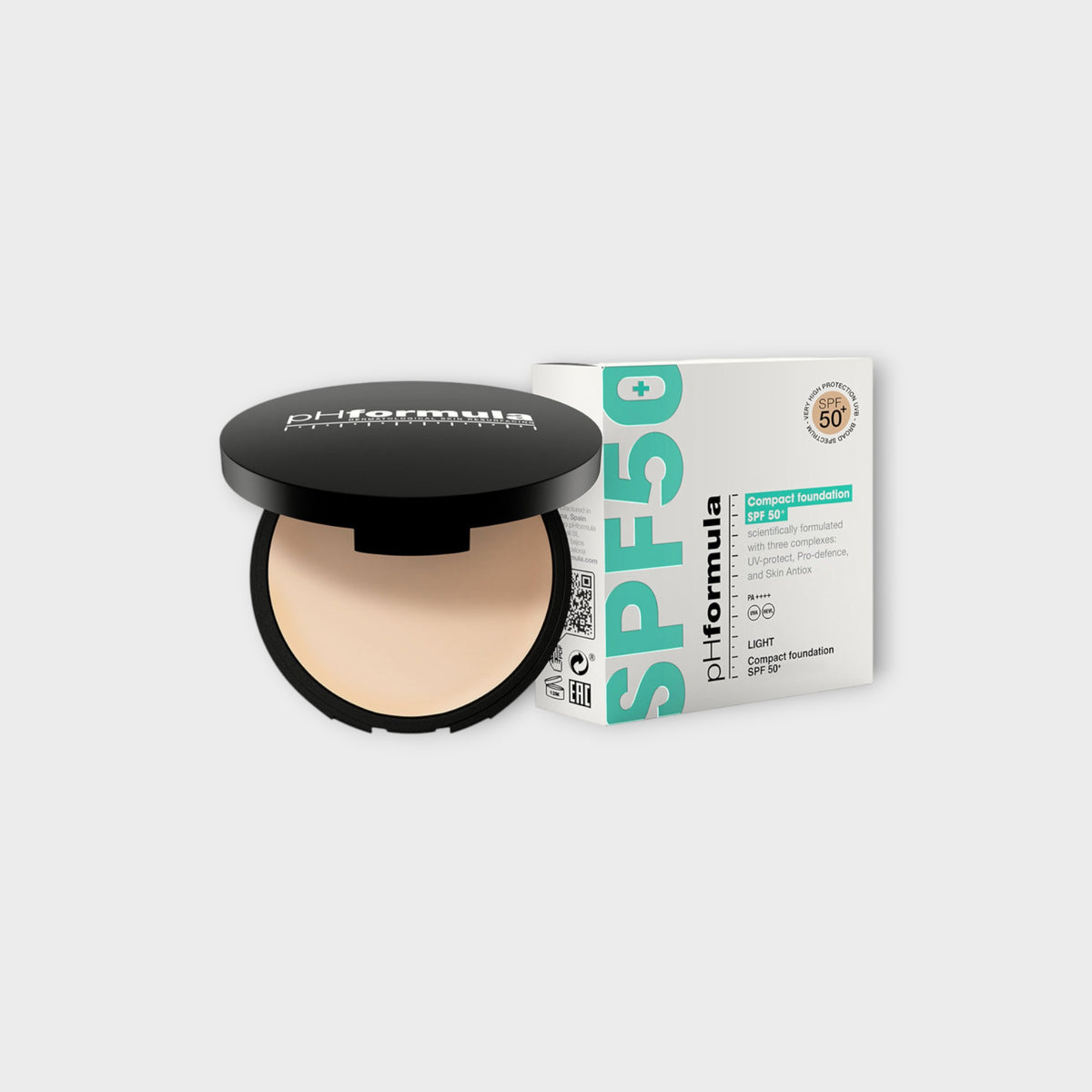 Phformula Compact foundation SPF 50+ Light PLUS (Dewy finish)