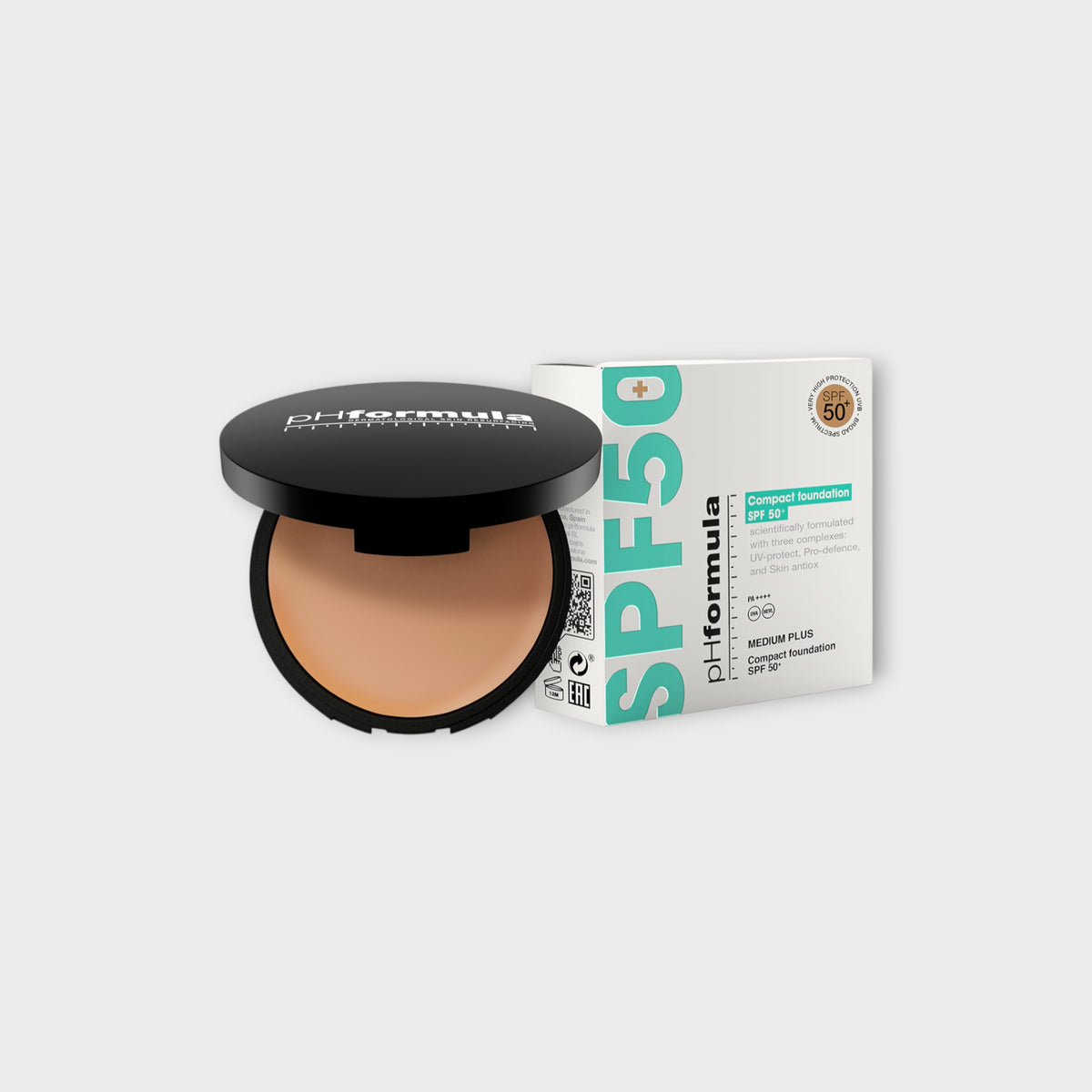Phformula Compact foundation SPF50+ Medium (Matt finish)